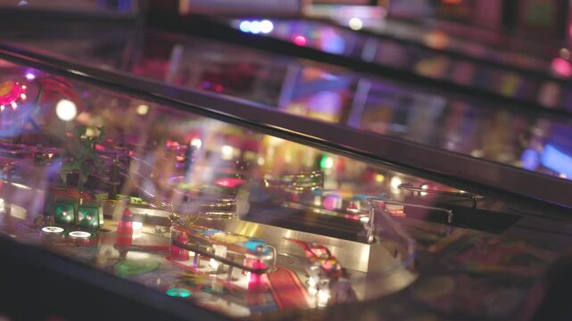 Details of pinball game abstract background 4k
