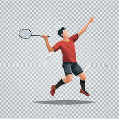 迫力あるジャンプスマッシュのベクター素材