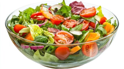 Colorful salad in a glass bowl (1)