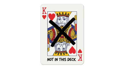 Playing Card King with Protest Cross Overlay