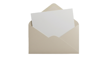 Envelope mockup blank card invitation stationery template design for presentation and advertising use on transparent background