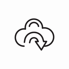 cloud restore
icon vector 
