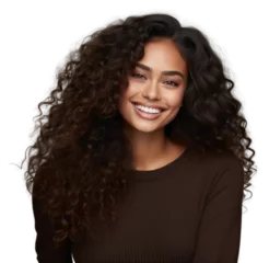 Selbstklebende Fototapeten PNG Latin black woman portrait smiling adult. © Rawpixel.com