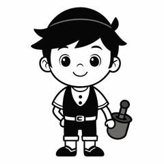 Cute Cartoon Boy with Glasses Character Avatar Icon