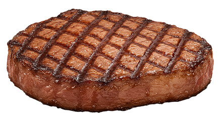 Grilled steak recipe delicious juicy beef steak with grill marks for dinner and lunch ideas food photography on transparent background
