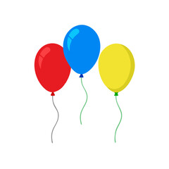 Set of Realistic Flying Helium Balloons Multicolor
