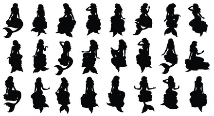 A Collection of Mermaid Illustrations Depicting Mythical Sea Creatures and Their Enchanting Charm