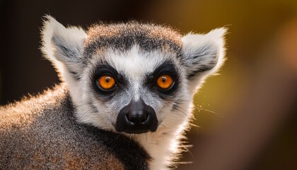 Obraz premium ring tailed lemur lemur catta staring