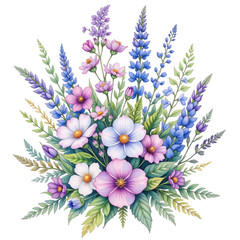 bouquet of flowers on white