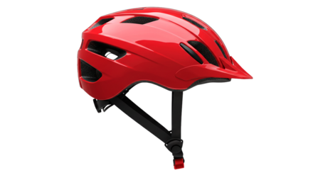 Buy red mountain bike helmet for safety and style cycling gear protective headwear road biking mtb helmet on transparent background