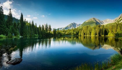 lake in the forest in lower tatra mountains © Clayton