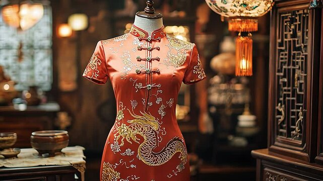 cheongsam with jade accents chinese attire video