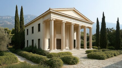 Neoclassical Temple in Greece: Architectural Marvel