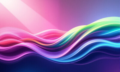 Fototapeta premium Abstract colorful wave lines in flowing motion