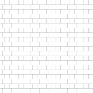 Seamless Vector Pattern of English Bond 1x1,1x2 brick size on White Background.