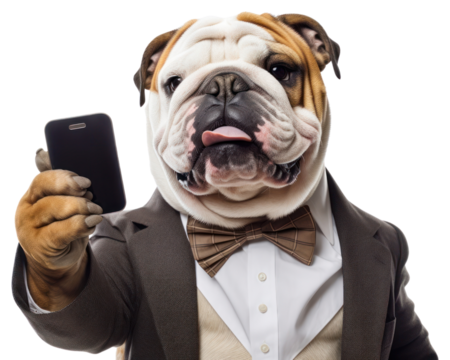 PNG Selfie english bulldog animal mammal adult.