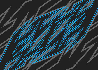 Abstract background with geometric racing decal pattern. Geometric spike pattern