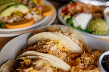 mexican dish with tacos