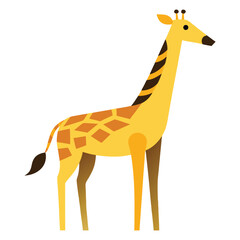 Abstract giraffe with long neck