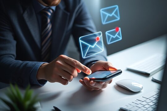 businessman holding digital tablet
