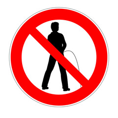 Urinating in public is prohibited