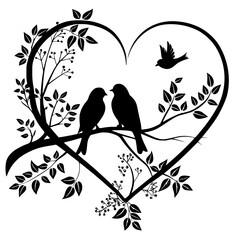birds on a branch