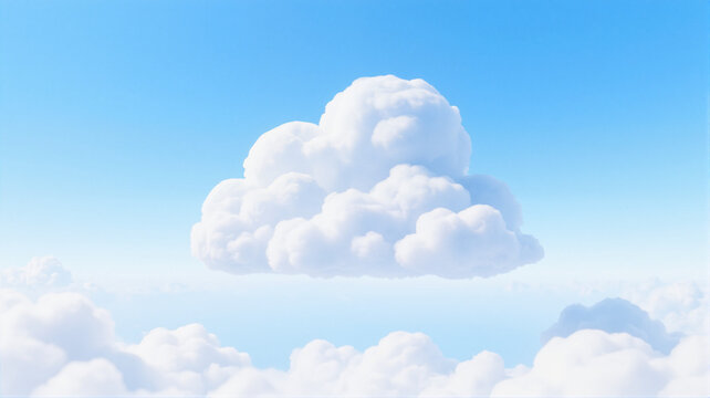 Beautiful depiction of cumulus clouds in sky