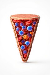 Microscopic View of Bacteria and Viruses Inside a Cell A Detailed 3D Illustration