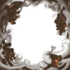 Title: Mystical Vine Frame with  Berries