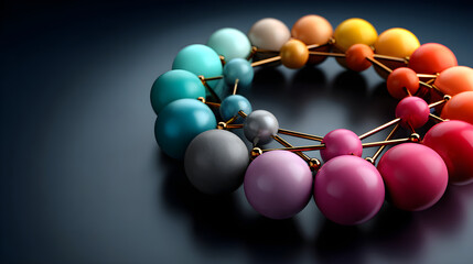 circular pastel node chart with connectors