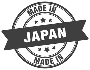 Made in Japan round sign. Made in Japan stamp.