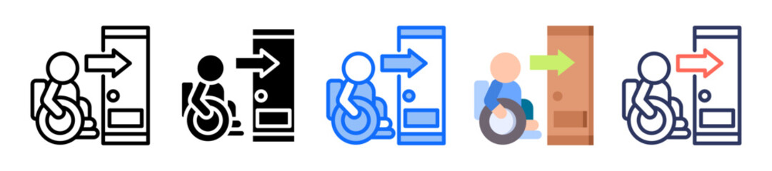 Wheelchair Access Icon Multiple Style