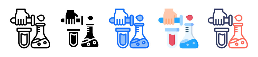 Lab Test Icon Multiple Style