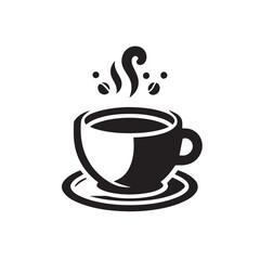 vector icon or logo of a cup of coffee