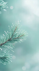 Winter Pine Branches – Soft Bokeh & Frosty Needles