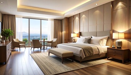 Fototapeta premium interior of a bedroom