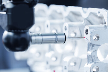 Precision and measurement, cnc coordinate measuring machine in action