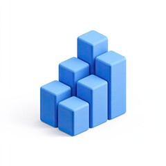 Light-blue 3D bar graph, ascending