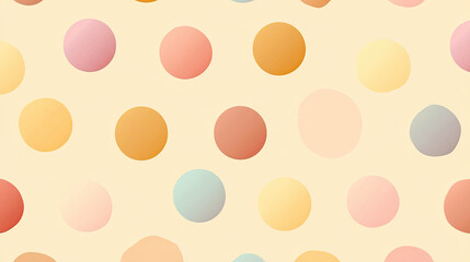 Soft pastel colored polka dots pattern light background