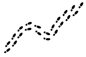 Zigzagging Footprint Trail