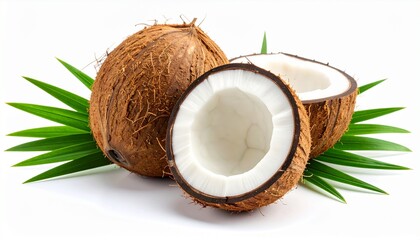 coconut on a white background