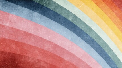 rainbow stripe background with textured grain effect, retro mood