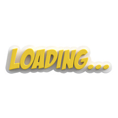 Loading 3D Icon Sticker