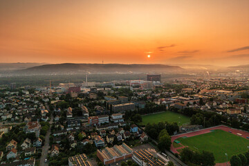 Muttenz, Agglomeration, Margelacker, Stadt Basel, Dorfansicht, Wohngebiet, Baselland, Birseck, Sportanlagen, Stadtn&auml;he, Schweiz