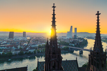 Schweiz, Basel, Baselstadt, Basel-City, Nordwestschweiz, Rhein, Münster, Markthalle, Stadtbild,...