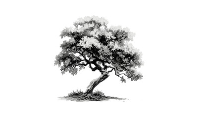 Japan Sophora Tree Illustrations, vector illustration, botanical art, floral design, nature drawing, garden plants, Asian flora, seasonal leaves, ornamental tree, spring bloom, eco concept.