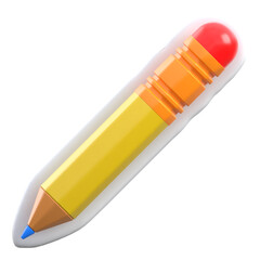 Pencil 3D Icon Sticker