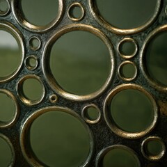 Obraz premium Ornate metal circles pattern