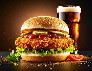 Kanapka z kurczakiem w panko, piklami i ostrym sosem sriracha