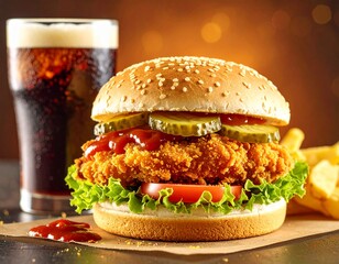 Kanapka z kurczakiem w panko, piklami i ostrym sosem sriracha